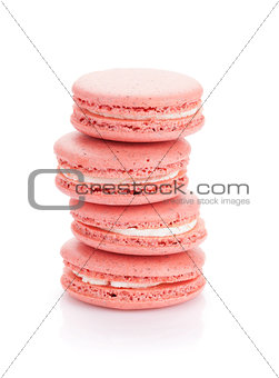 Pink macaron cookies