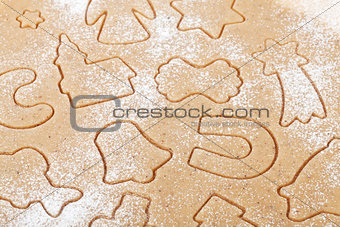 Gingerbread dough for christmas cookies