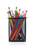 Colorful pencils in holder