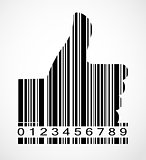 Barcode Hand Symbol  Image Vector Illustration