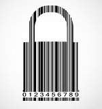 Barcode Lock  Image Vector Illustration