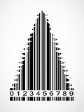 Barcode Christmas Tree  Image Vector Illustration