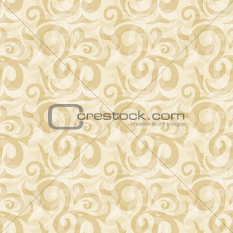 Seamless beige abstract ornate pattern