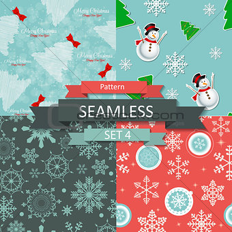 Abstract Beauty Christmas and New Year Seamless Pattern Backgrou