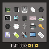 Flat icons set 13