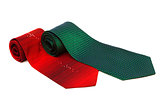 red and green ties