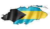 Bahamian flag map