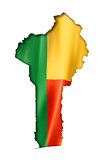 Benin flag map