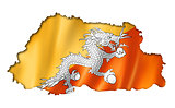 Bhutan flag map