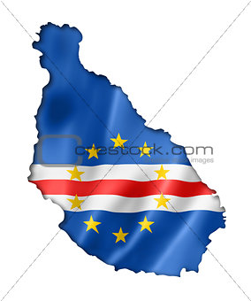 Cape Verde flag map