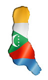 Comorian flag map