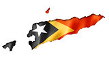 East Timor flag map