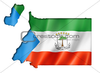 Equatorial Guinea flag map