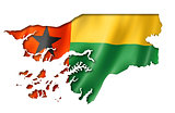 Guinea Bissau flag map
