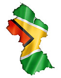 Guyanese flag map