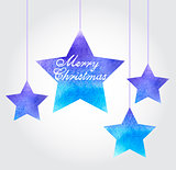  Christmas background with blue stars