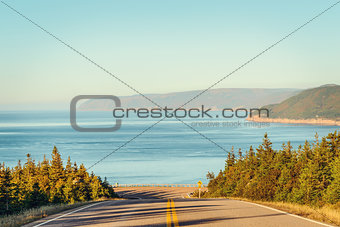 Cabot Trail Highway in fall
