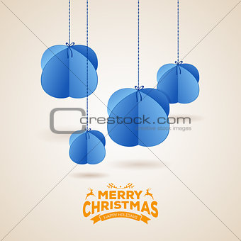 Stylized christmas balls background