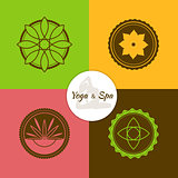 Spa and yoga lables set