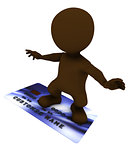 3D Morph Man with credit card