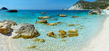 Petani Beach (Kefalonia, Greece) panorama.