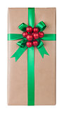 Beautifully giftwrapped present isolated