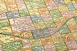 Nebraska on a vintage map