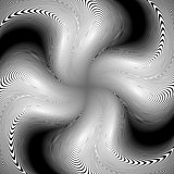 Design monochrome trellis twirl background