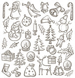 Christmas objects and elements