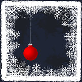 Christmas grunge background with frozen windows and Christmas ba