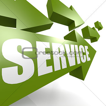 Service arrow in green