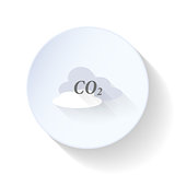 Carbon dioxide flat icon
