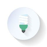 Energy Saving light Bulb flat icon