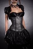 Beautiful woman wearing Victorian style costume  