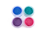 Set of mineral eye shadows in pastel colors  