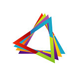Abstract triangular colorful logo or design element