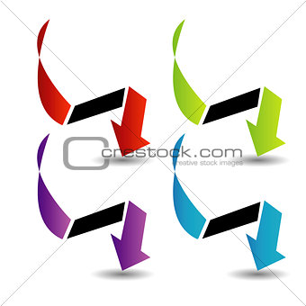 Set of colorful arrows- corporate logo