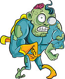 Cartoon superhero zombie