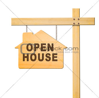 Real estate sign isolated.