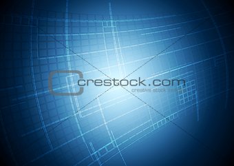 Abstract blue tech motion background