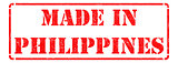 Made in Philippines - Red Rubber Stamp.