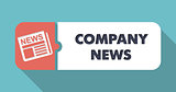 Company News on Turquoise in Flat Design.