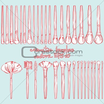A set of cosmetic brushes1