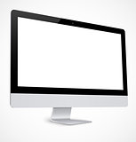 Computer display with white screen
