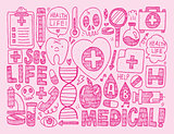 doodle medical background