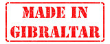 Made in Gibraltar on  Rubber Stamp.