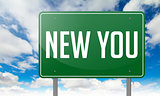 New You on Green Highway Signpost.