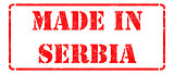Made in  Serbia on  Rubber Stamp.