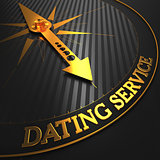 Dating Service - Golden Compass Needle.