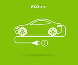 electro car green icon